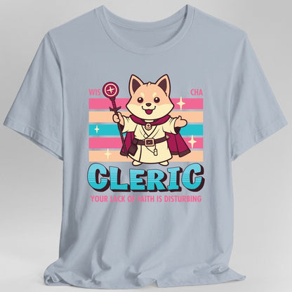 Printify T-Shirt Light Blue / S DnD Cleric Shirt - D&D Kawaii Class T-shirt