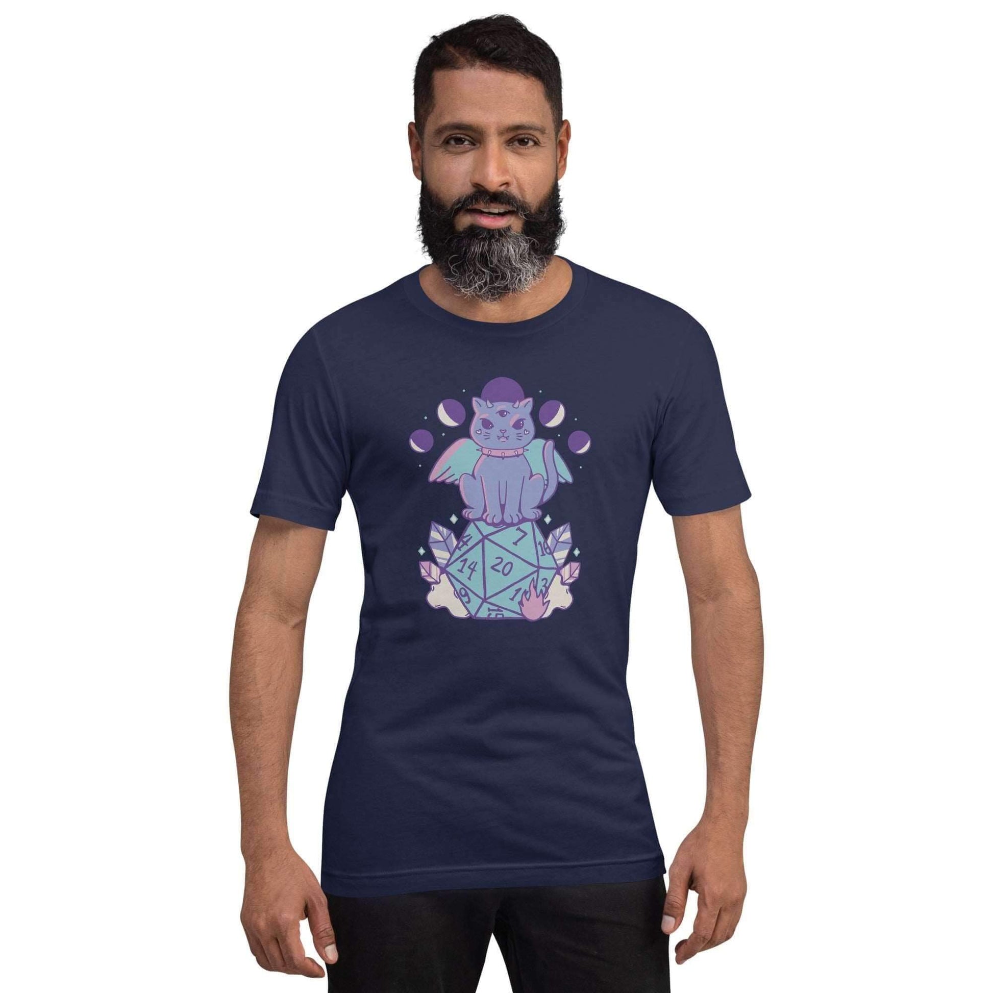 Printify T-Shirt DnD Cute Cat D20 T-shirt