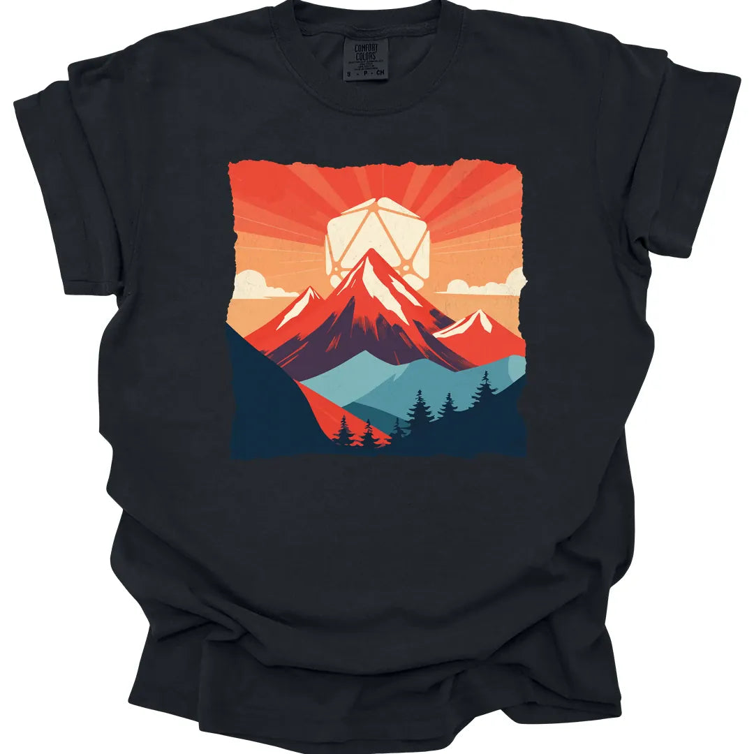 Printify T-Shirt Black / S DnD D20 Japanese Landscape T-shirt - Comfort Colors