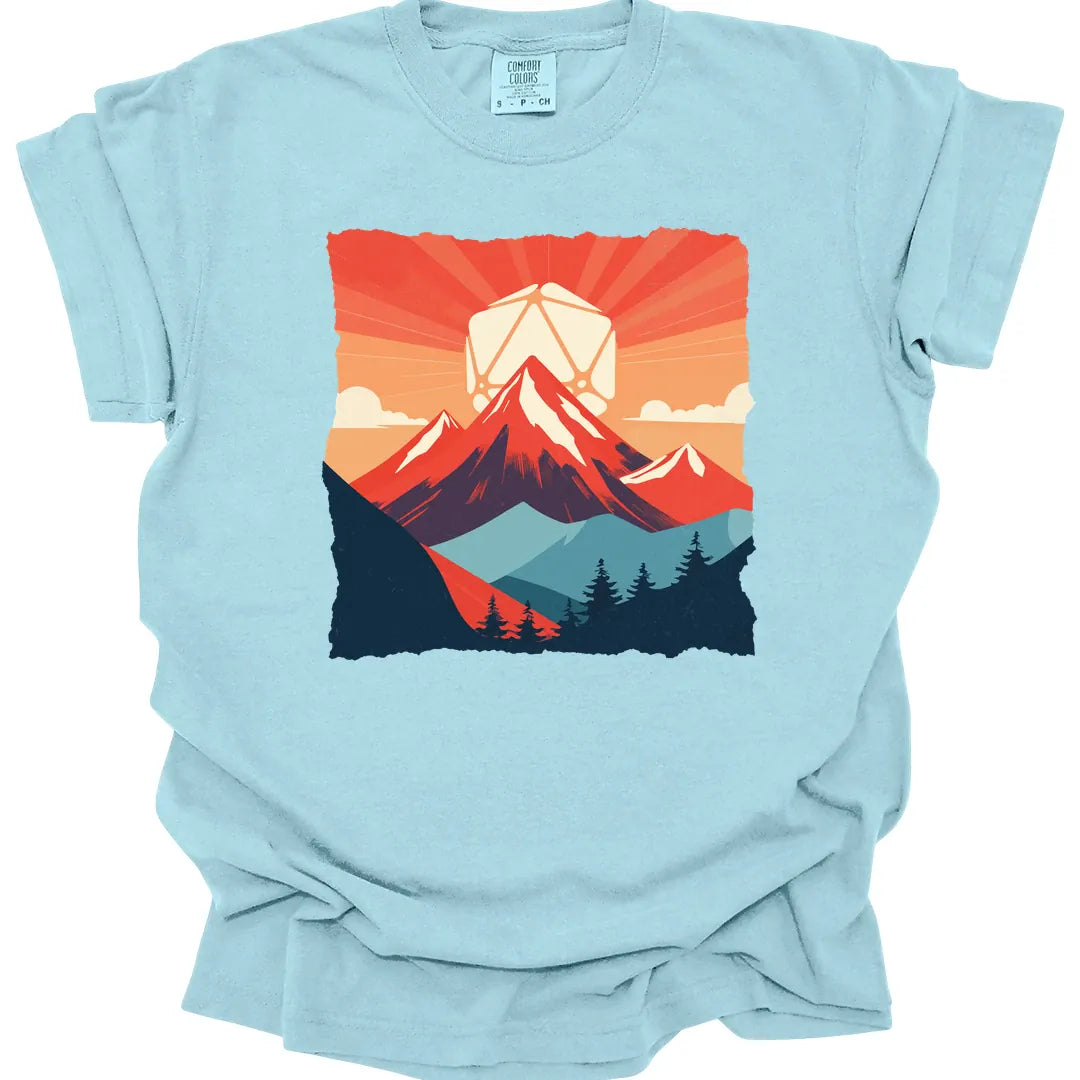 Printify T-Shirt Chambray / S DnD D20 Japanese Landscape T-shirt - Comfort Colors