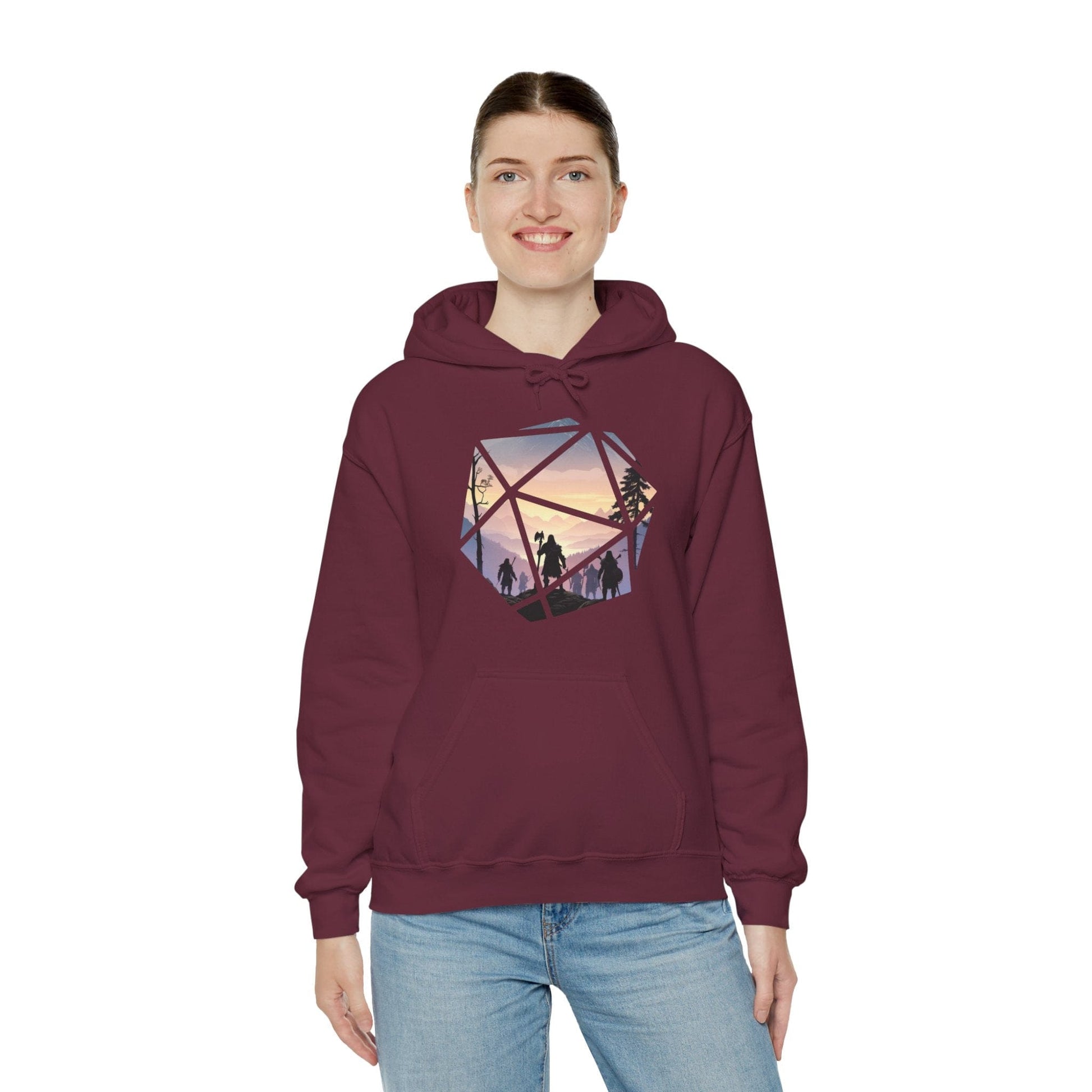Printify Hoodie DnD D20 Landscape Hoodie