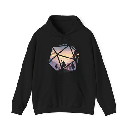 Printify Hoodie Black / S DnD D20 Landscape Hoodie
