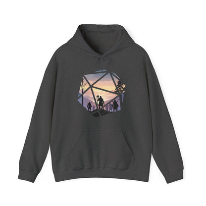 Printify Hoodie Dark Heather / S DnD D20 Landscape Hoodie