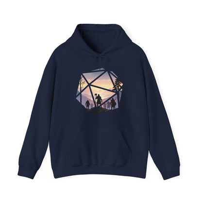 Printify Hoodie Navy / S DnD D20 Landscape Hoodie