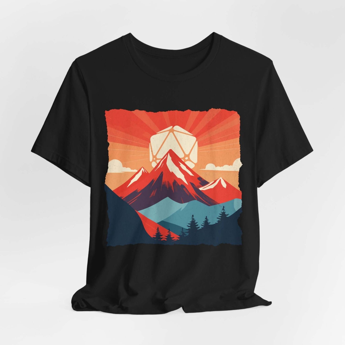 Printify T-Shirt Black / S DnD D20 Landscape T-shirt