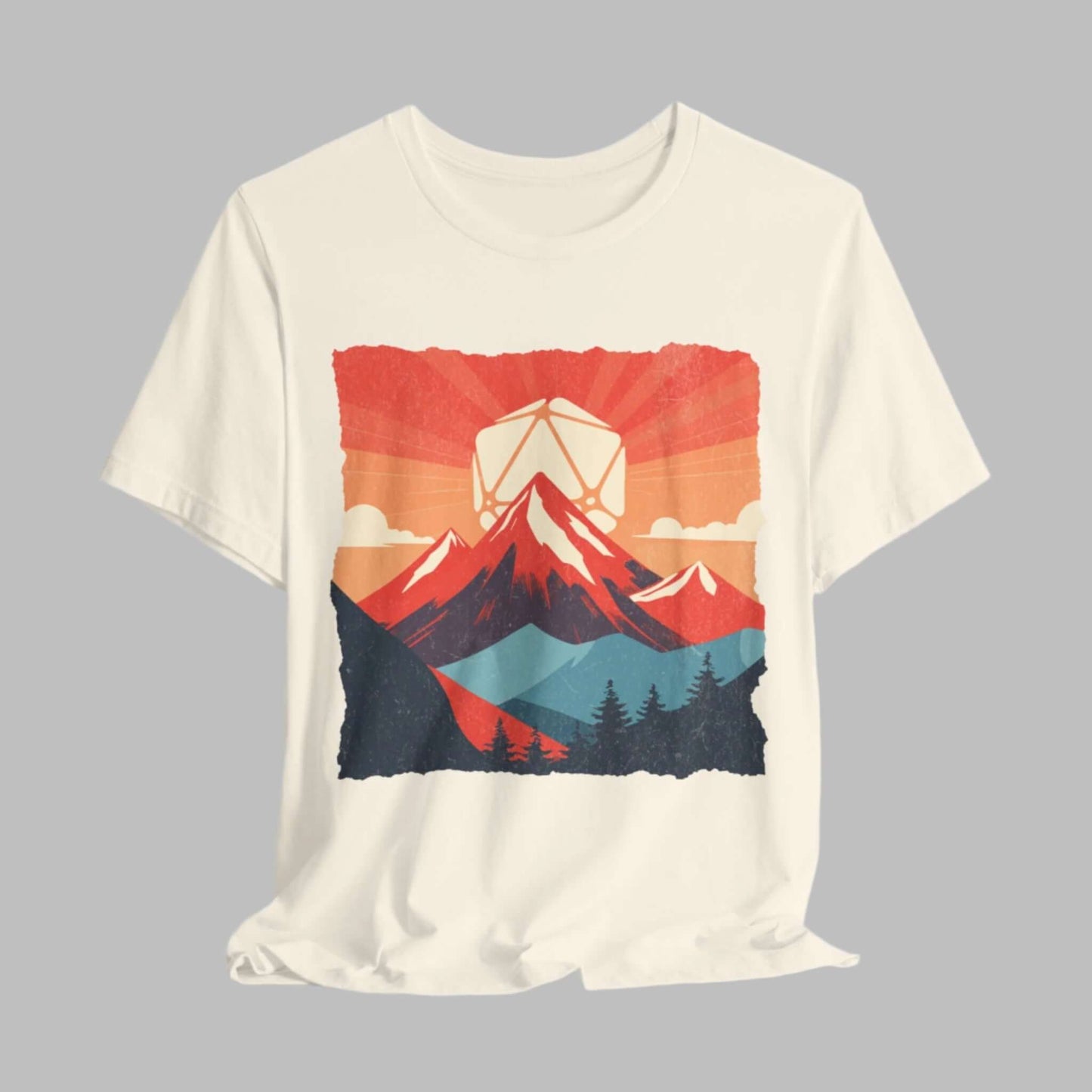 Printify T-Shirt Natural / S DnD D20 Landscape T-shirt