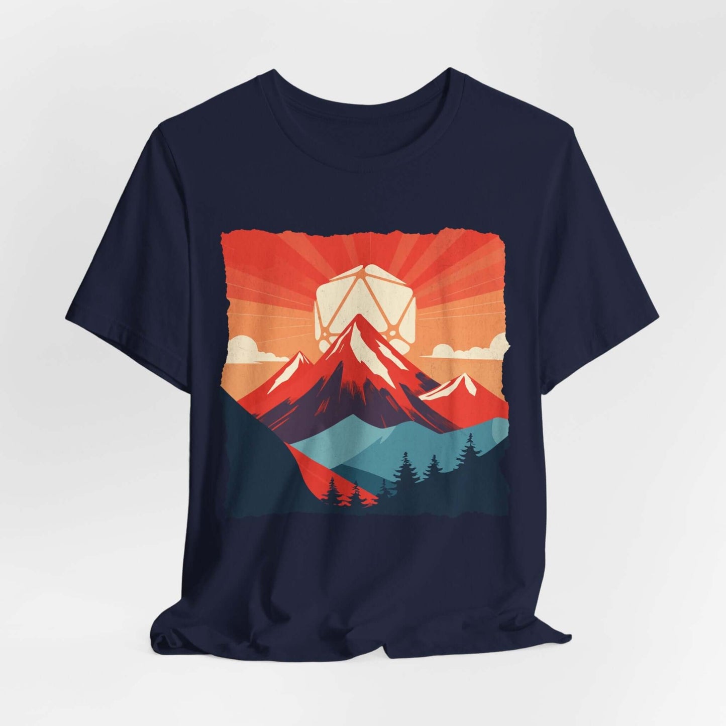 Printify T-Shirt Navy / S DnD D20 Landscape T-shirt