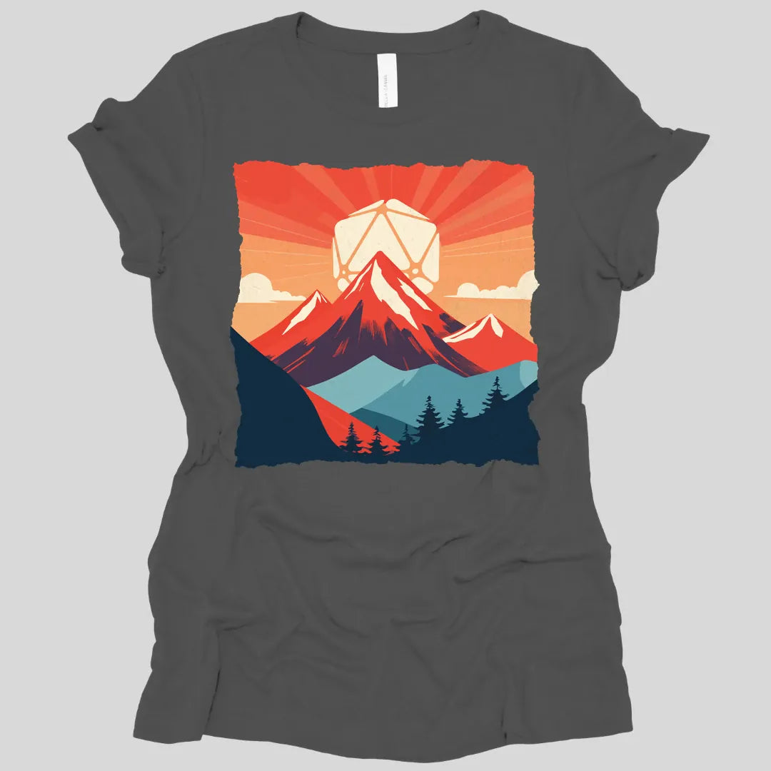 Printify T-Shirt Asphalt / S DnD D20 Landscape Women's T-shirt