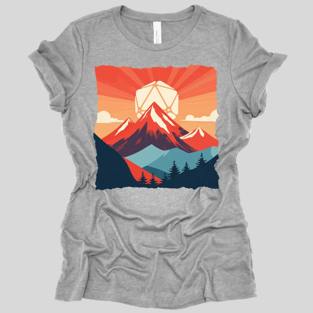 Printify T-Shirt Athletic Heather / S DnD D20 Landscape Women's T-shirt