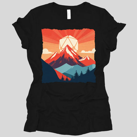 Printify T-Shirt Black / S DnD D20 Landscape Women's T-shirt