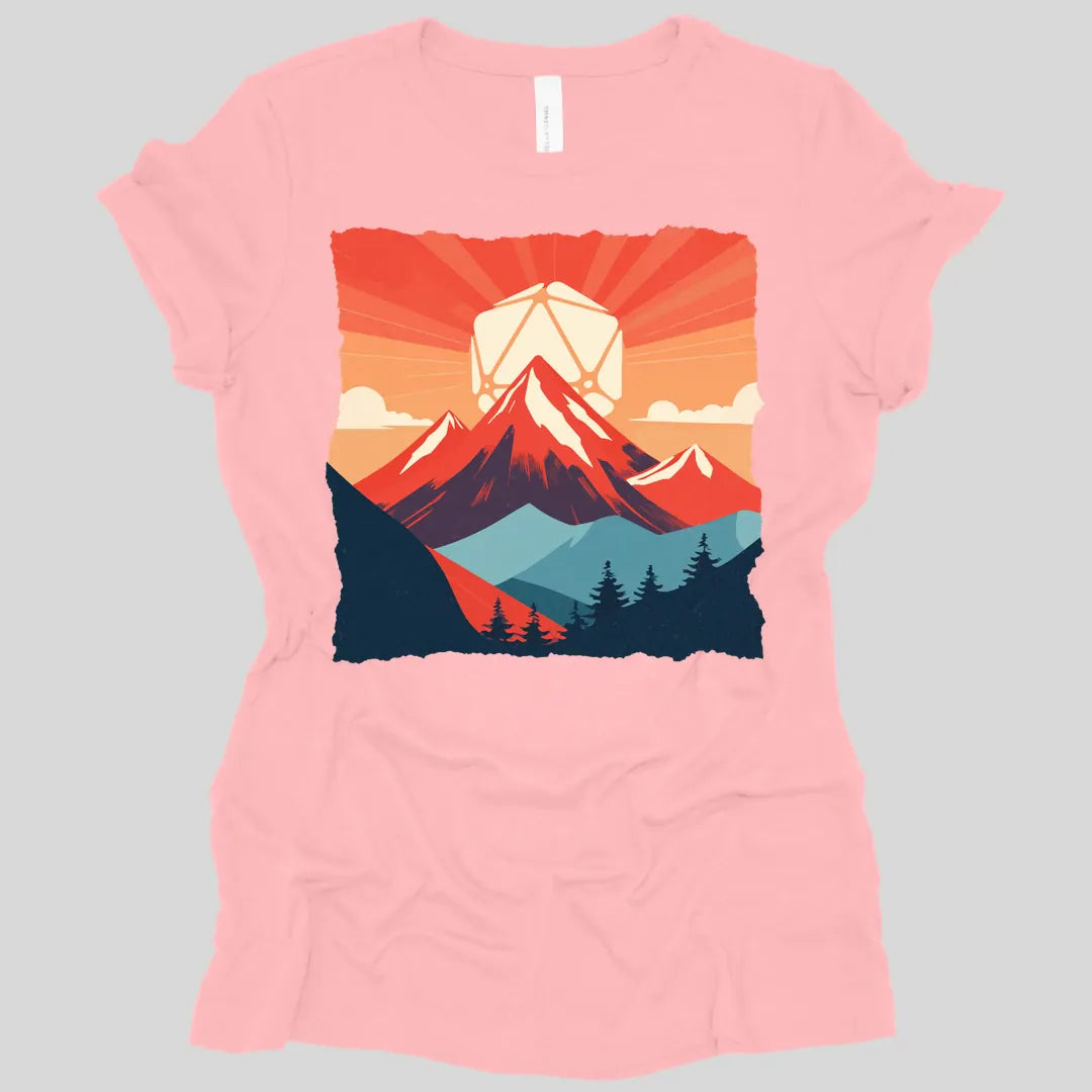 Printify T-Shirt Pink / S DnD D20 Landscape Women's T-shirt