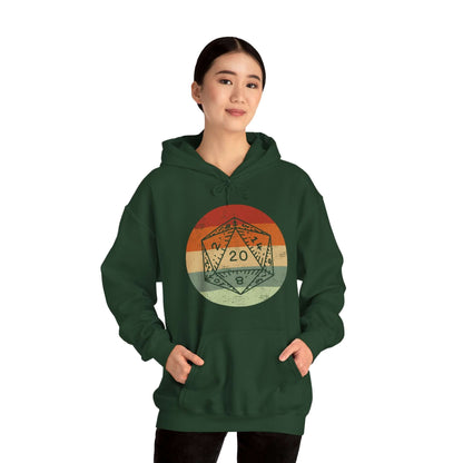 Printify Hoodie DnD D20 Retro Sunset Hoodie