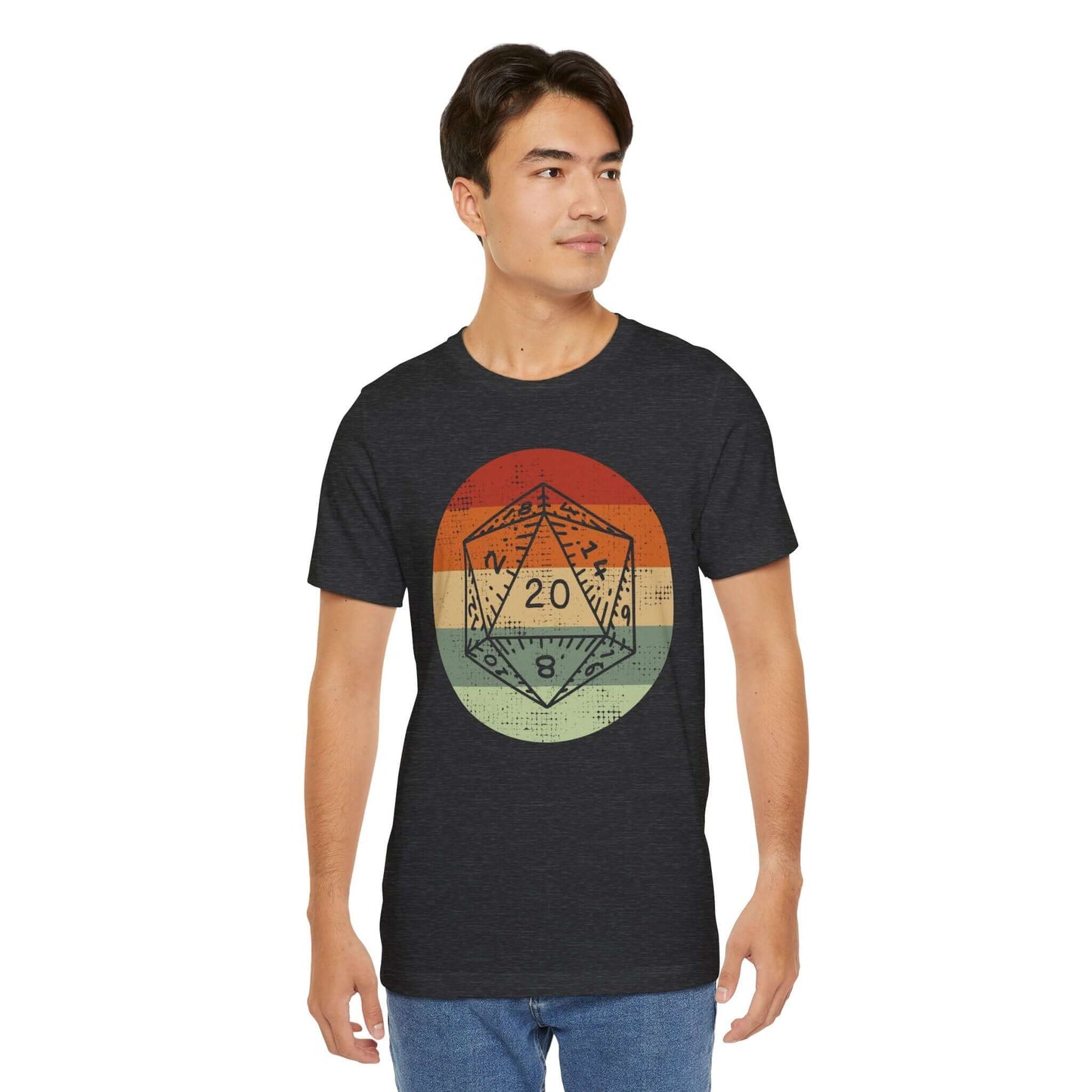 Printify T-Shirt DnD D20 Shirt | Retro Sunset