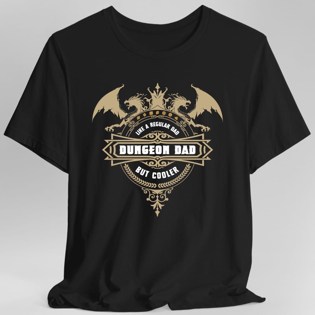 Printify T-Shirt Black / S DnD Dad Shirt - Dungeon Dad