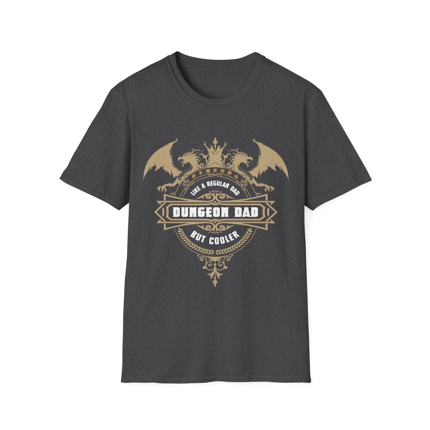 Printify T-Shirt Dark Heather / S DnD Dad Shirt - Dungeon Dad