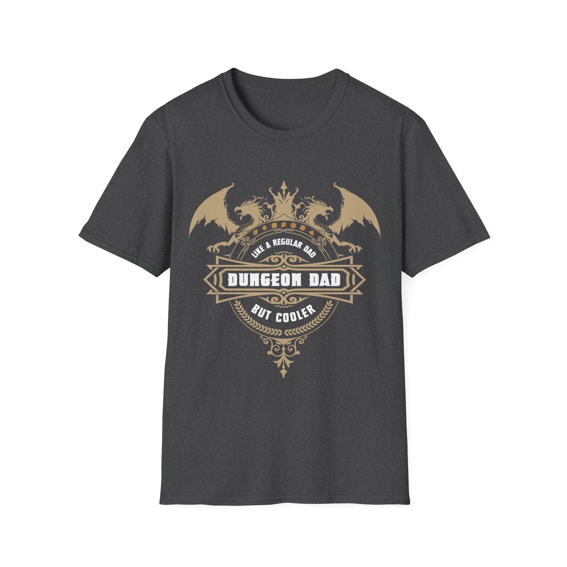 Printify T-Shirt Dark Heather / S DnD Dad Shirt - Dungeon Dad