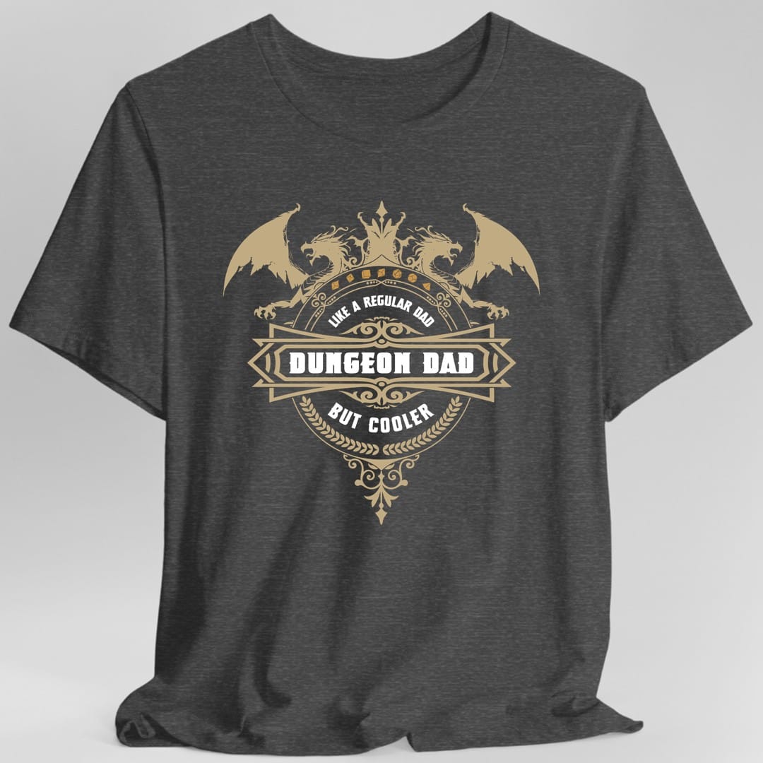 Printify T-Shirt Dark Heather / S DnD Dad Shirt - Dungeon Dad