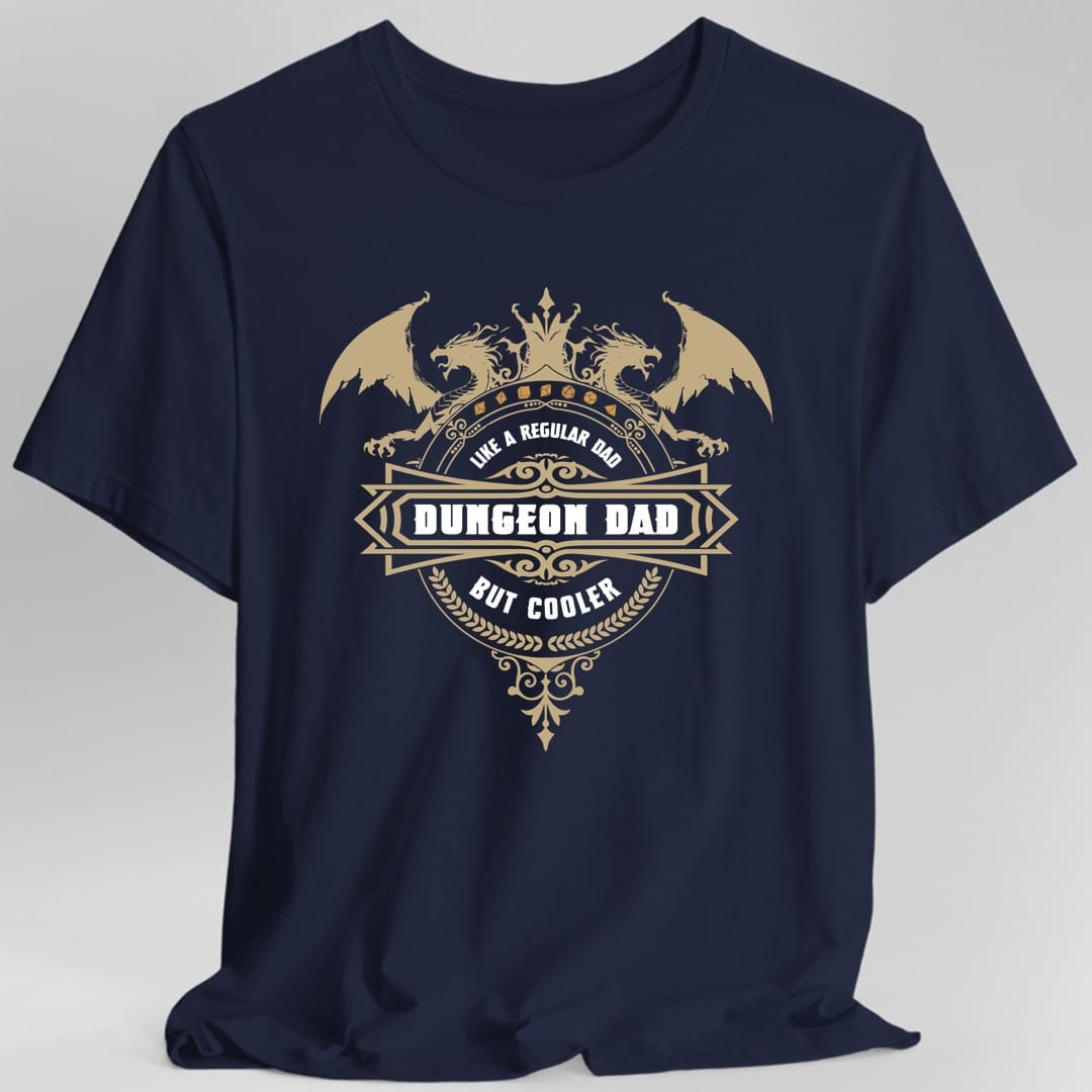 Printify T-Shirt Navy / S DnD Dad Shirt - Dungeon Dad