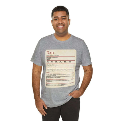 Printify T-Shirt DnD Dad Shirt With Stat Block