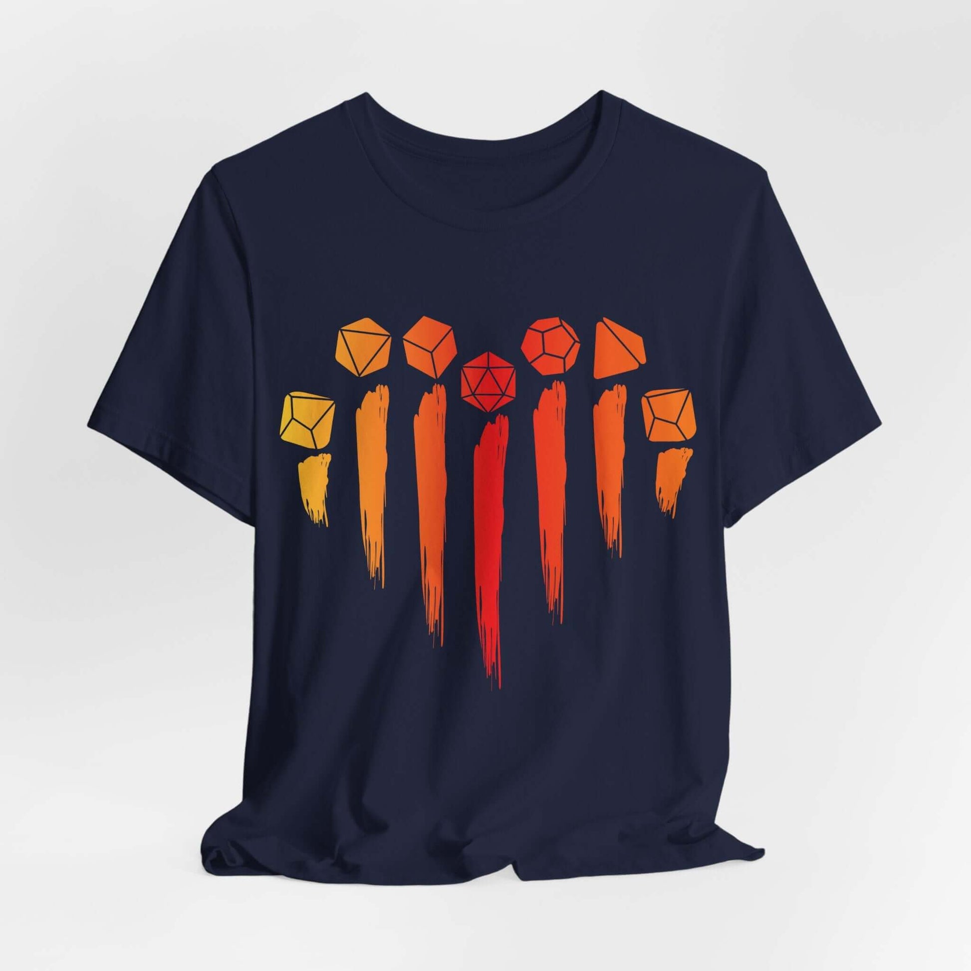 Printify T-Shirt Navy / S DnD Dice Heart T-Shirt