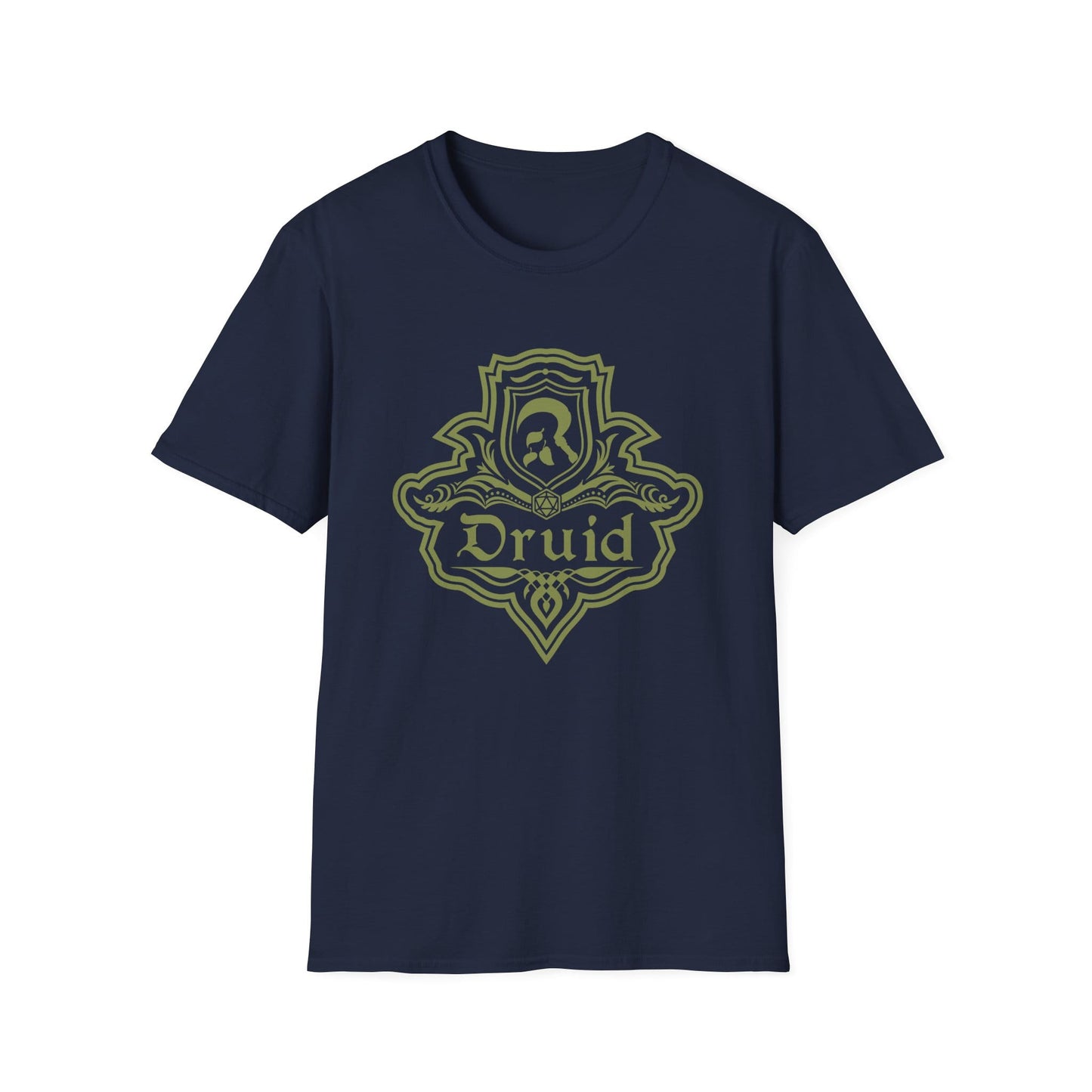 Printify T-Shirt Navy / S DnD Druid Class Emblem T-Shirt - Dungeons & Dragons Druid Tee