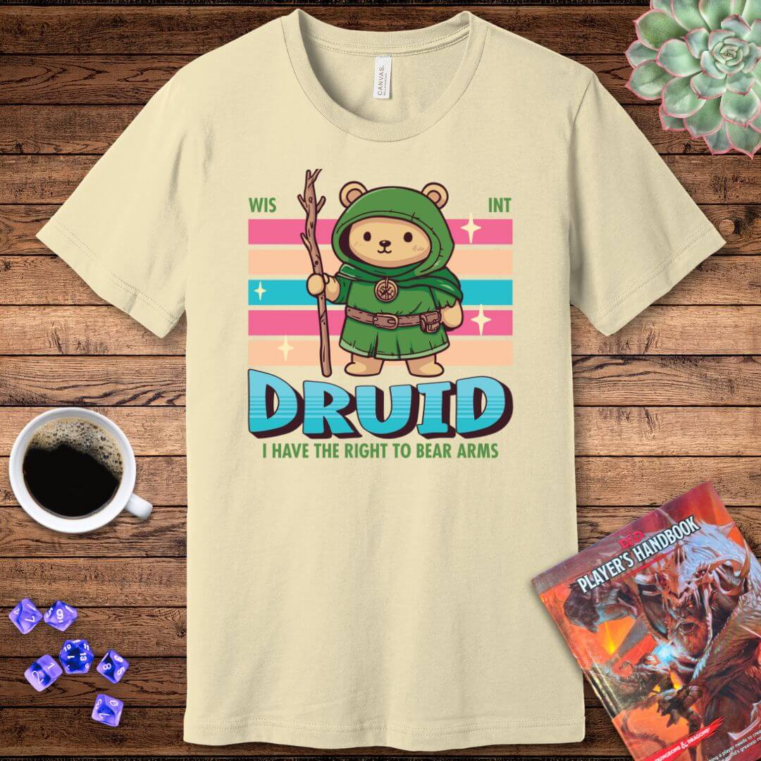 Printify T-Shirt DnD Druid Shirt - D&D Kawaii Class T-shirt