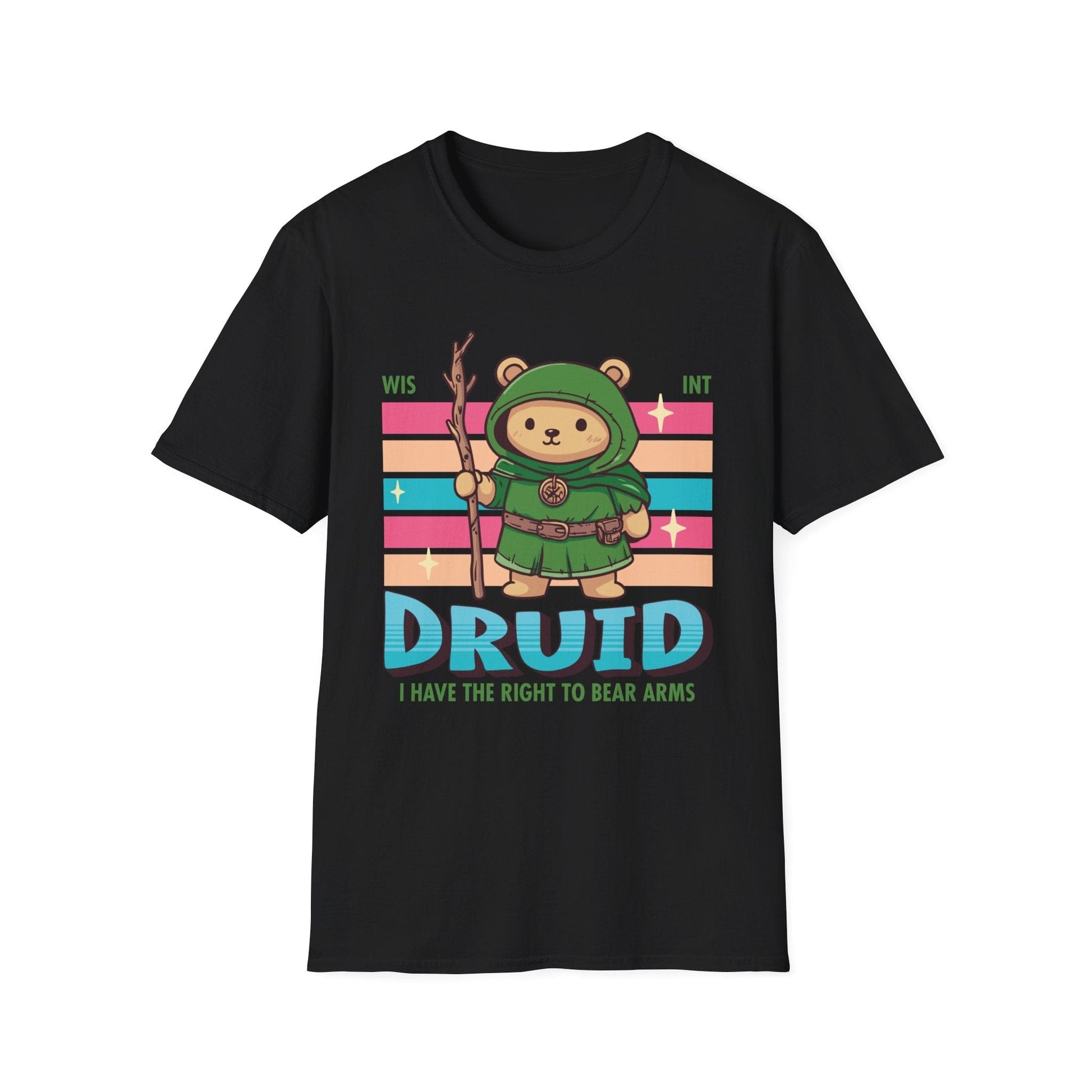 Printify T-Shirt Black / S DnD Druid Shirt - D&D Kawaii Class T-shirt