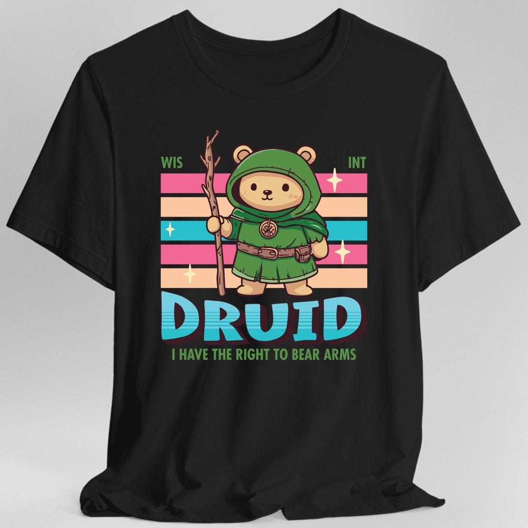 Printify T-Shirt Black / S DnD Druid Shirt - D&D Kawaii Class T-shirt