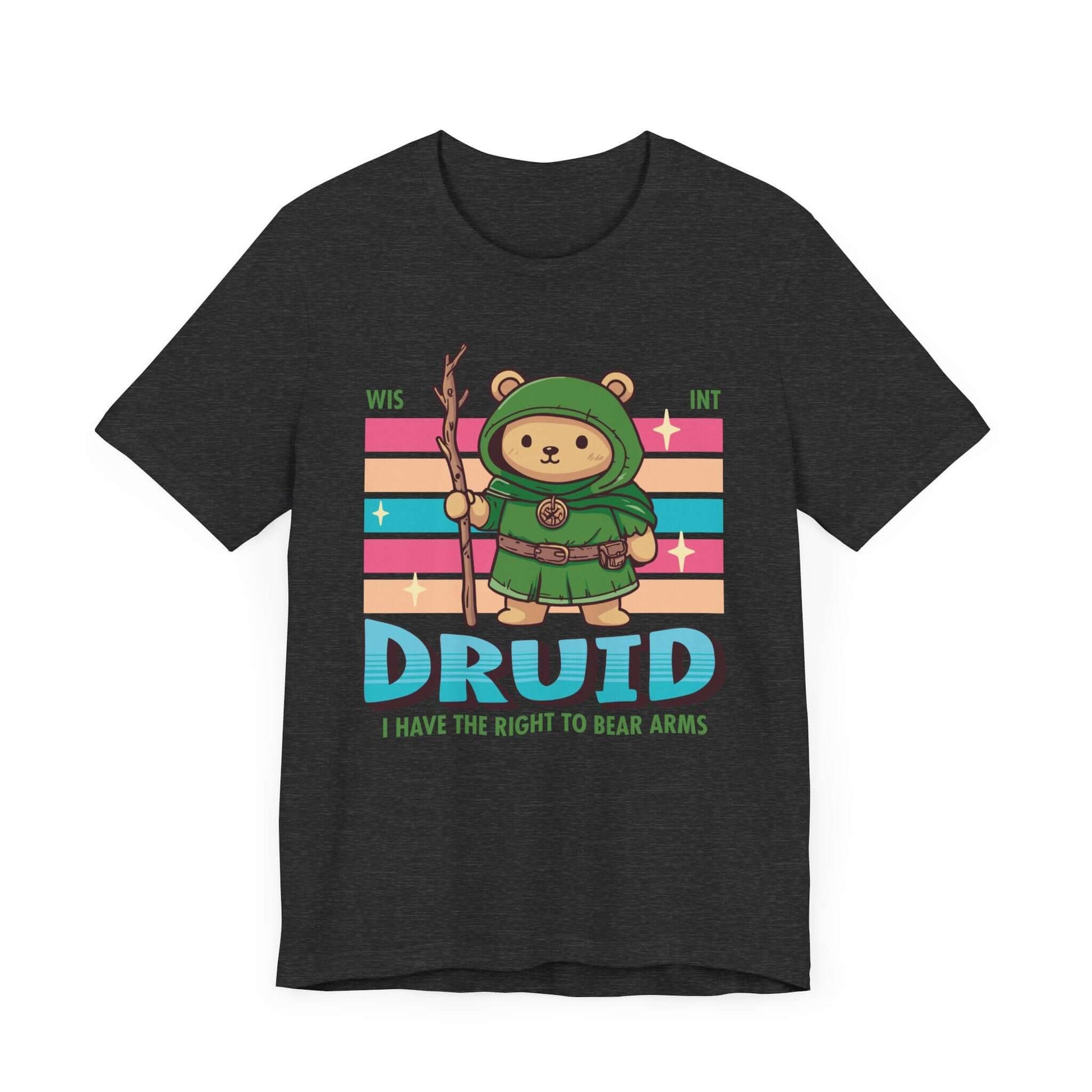 Printify T-Shirt Dark Grey Heather / S DnD Druid Shirt - D&D Kawaii Class T-shirt