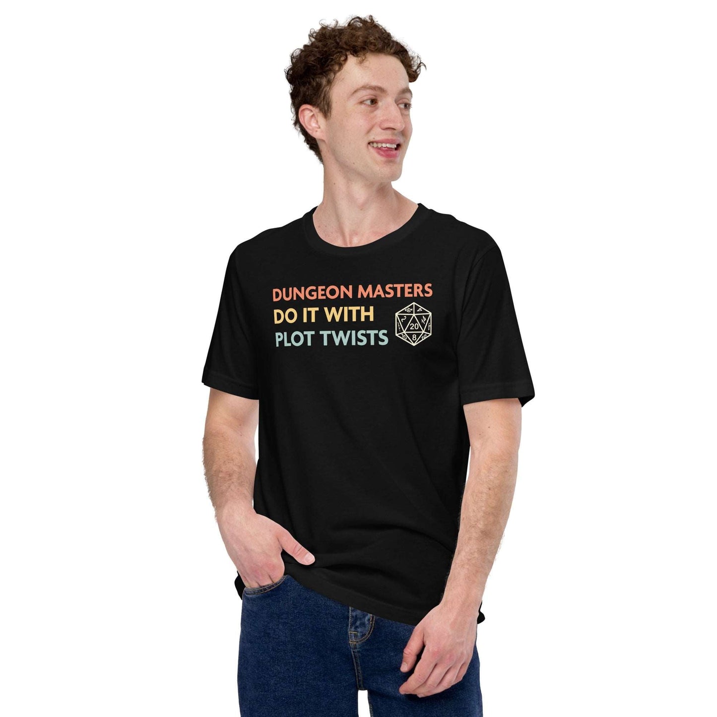 Printify T-Shirt DnD Dungeon Masters Do It With Plot Twists Shirt