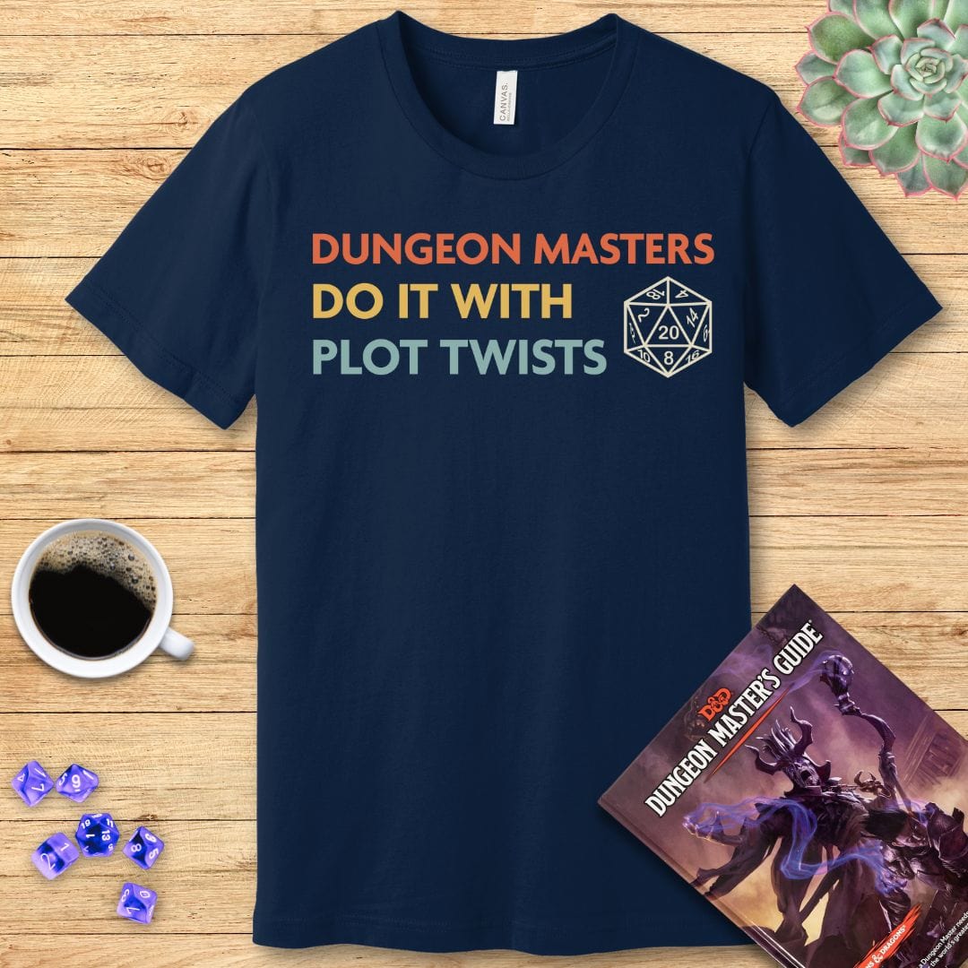 Printify T-Shirt DnD Dungeon Masters Do It With Plot Twists Shirt