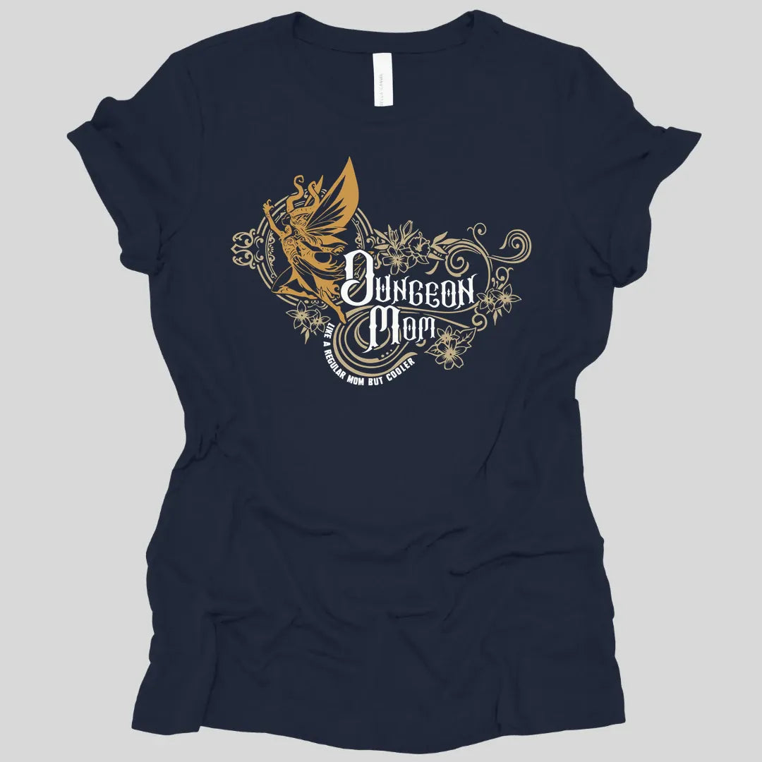 Printify T-Shirt Navy / S DnD Dungeon Mom Women's T-Shirt