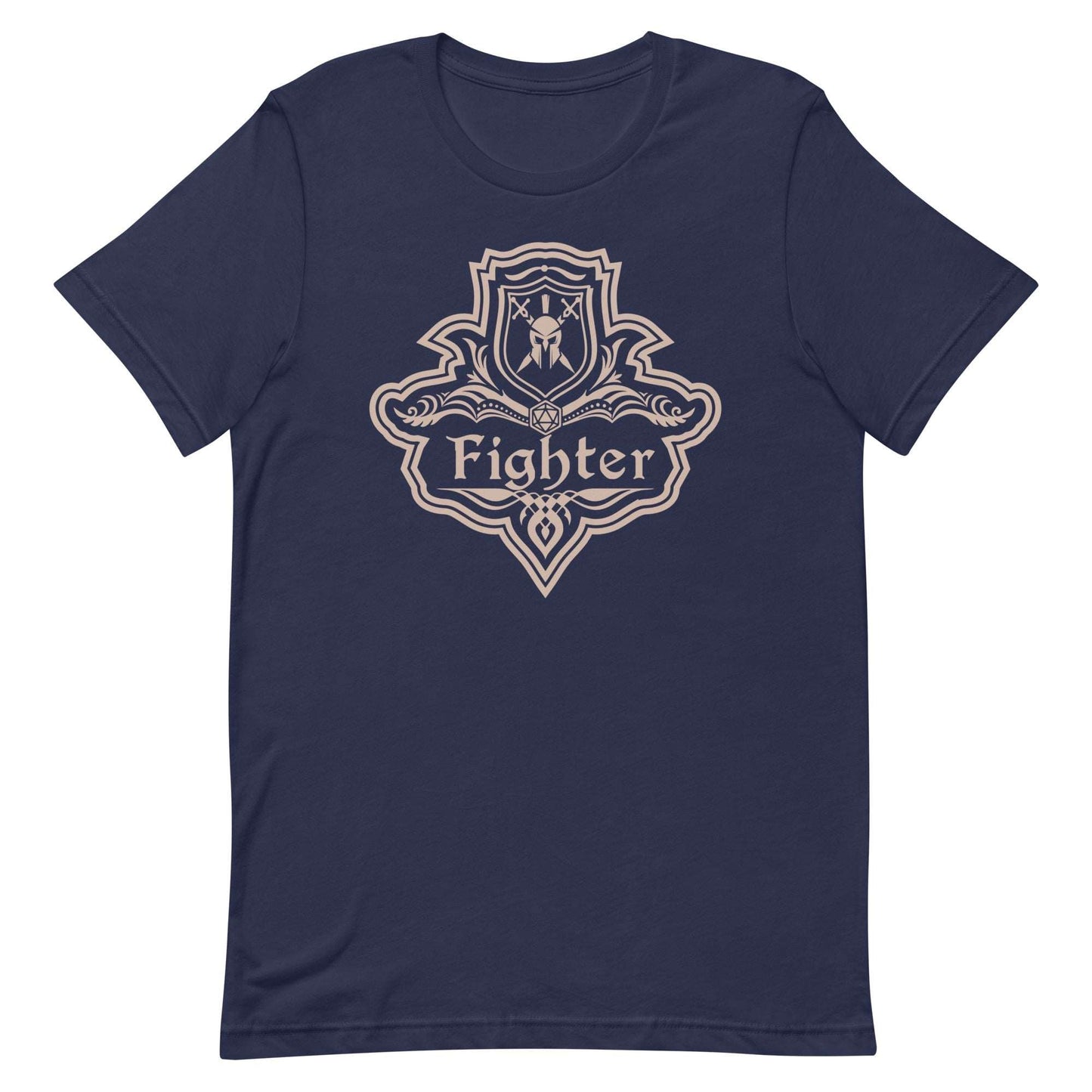 Printify T-Shirt Navy / S DnD Fighter Class Emblem T-Shirt