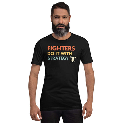 Printify T-Shirt DnD Fighters Do It With Strategy Shirt