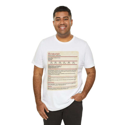 Printify T-Shirt DnD Husband Stat Block T-Shirt