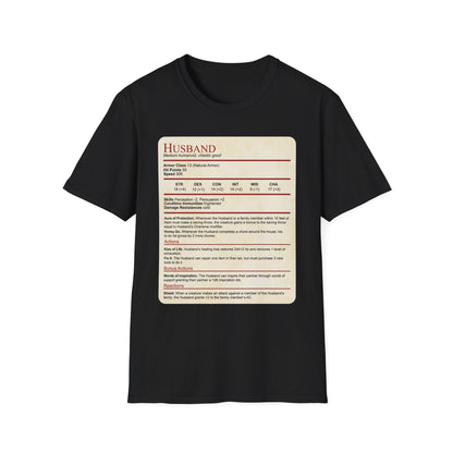 Printify T-Shirt Black / S DnD Husband Stat Block T-Shirt