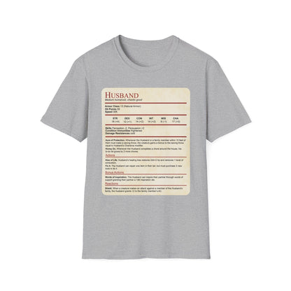 Printify T-Shirt Sport Grey / S DnD Husband Stat Block T-Shirt