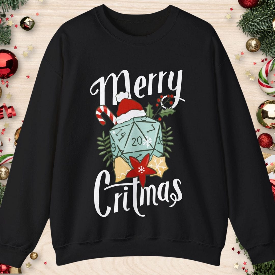 Printify Sweatshirt DnD Merry Critmas Sweatshirt