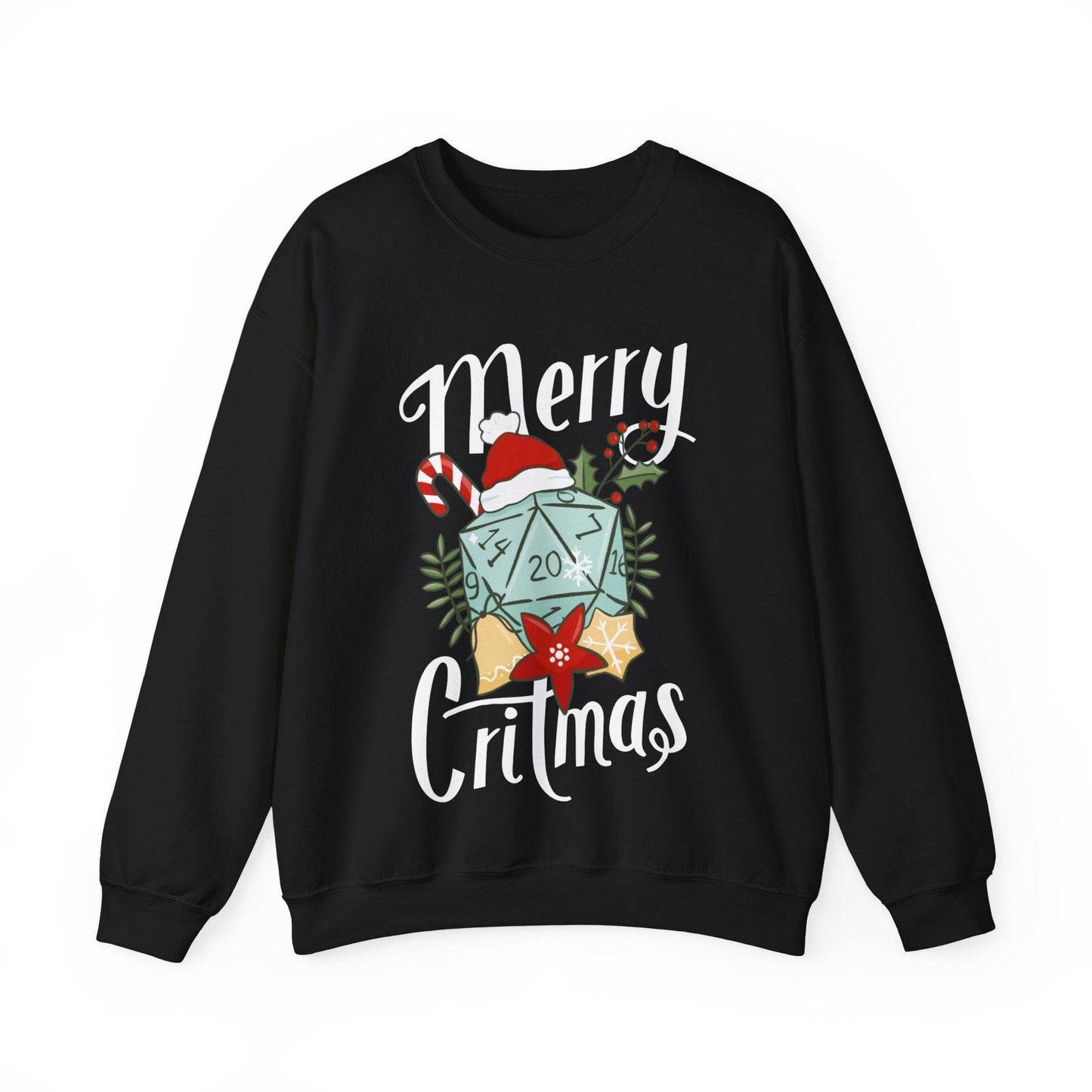 Printify Sweatshirt S / Black DnD Merry Critmas Sweatshirt