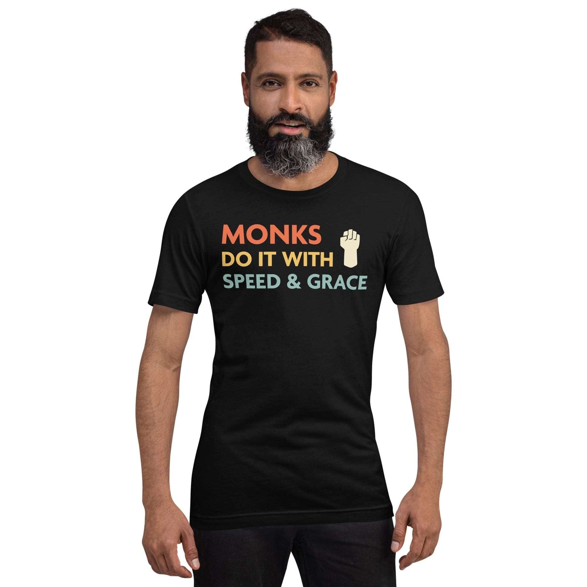 Printify T-Shirt DnD Monks Do It With Speed & Grace Shirt