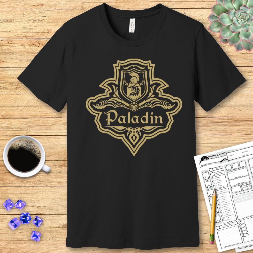 Printify T-Shirt DnD Paladin Class Emblem T-Shirt