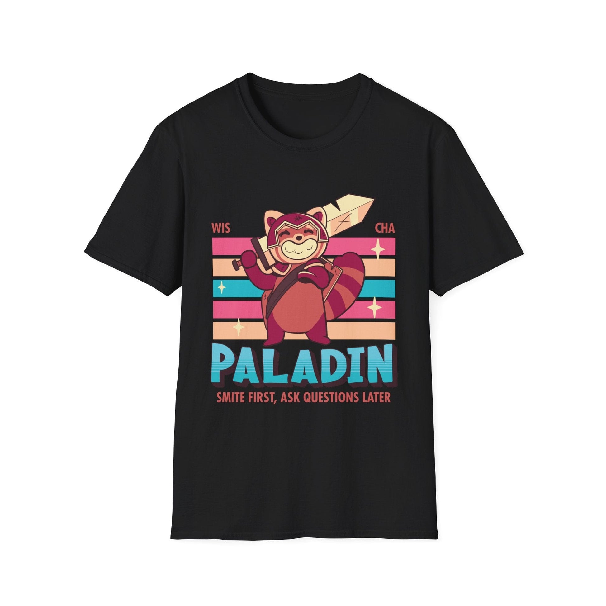 Printify T-Shirt Black / S DnD Paladin Shirt - D&D Kawaii Class T-shirt