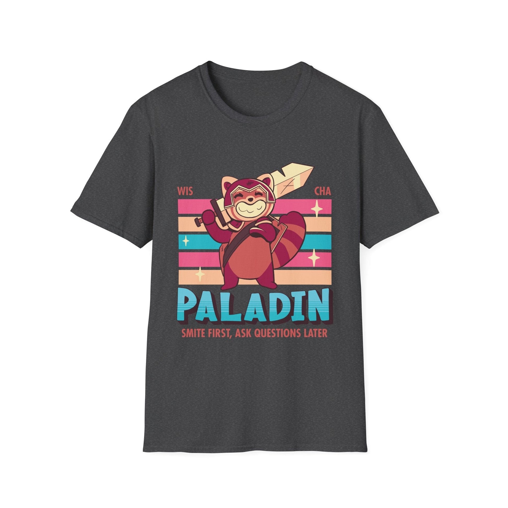 Printify T-Shirt Dark Heather / S DnD Paladin Shirt - D&D Kawaii Class T-shirt