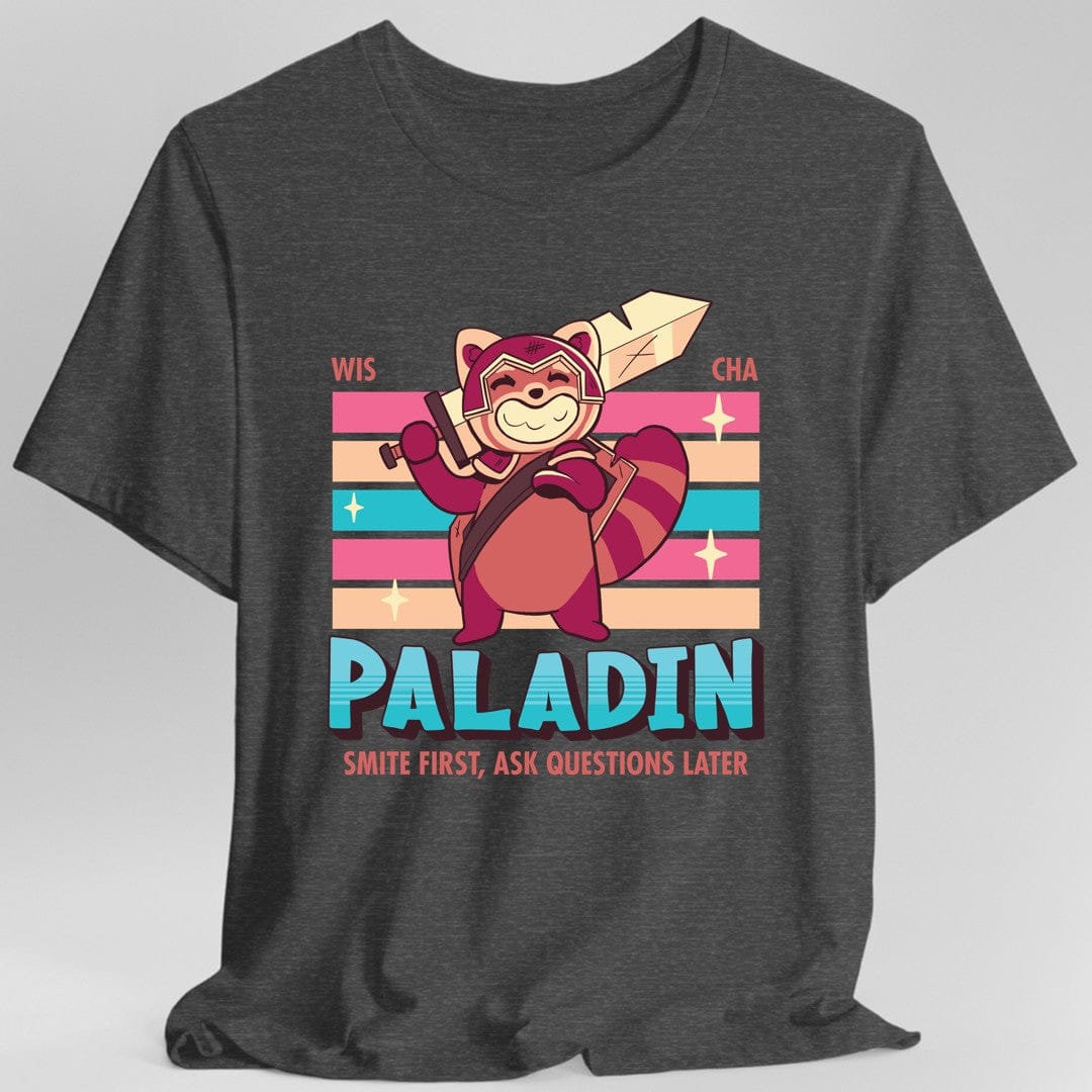 Printify T-Shirt Dark Heather / S DnD Paladin Shirt - D&D Kawaii Class T-shirt