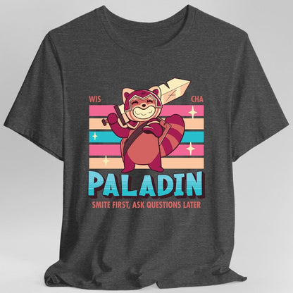 Printify T-Shirt Dark Heather / S DnD Paladin Shirt - D&D Kawaii Class T-shirt