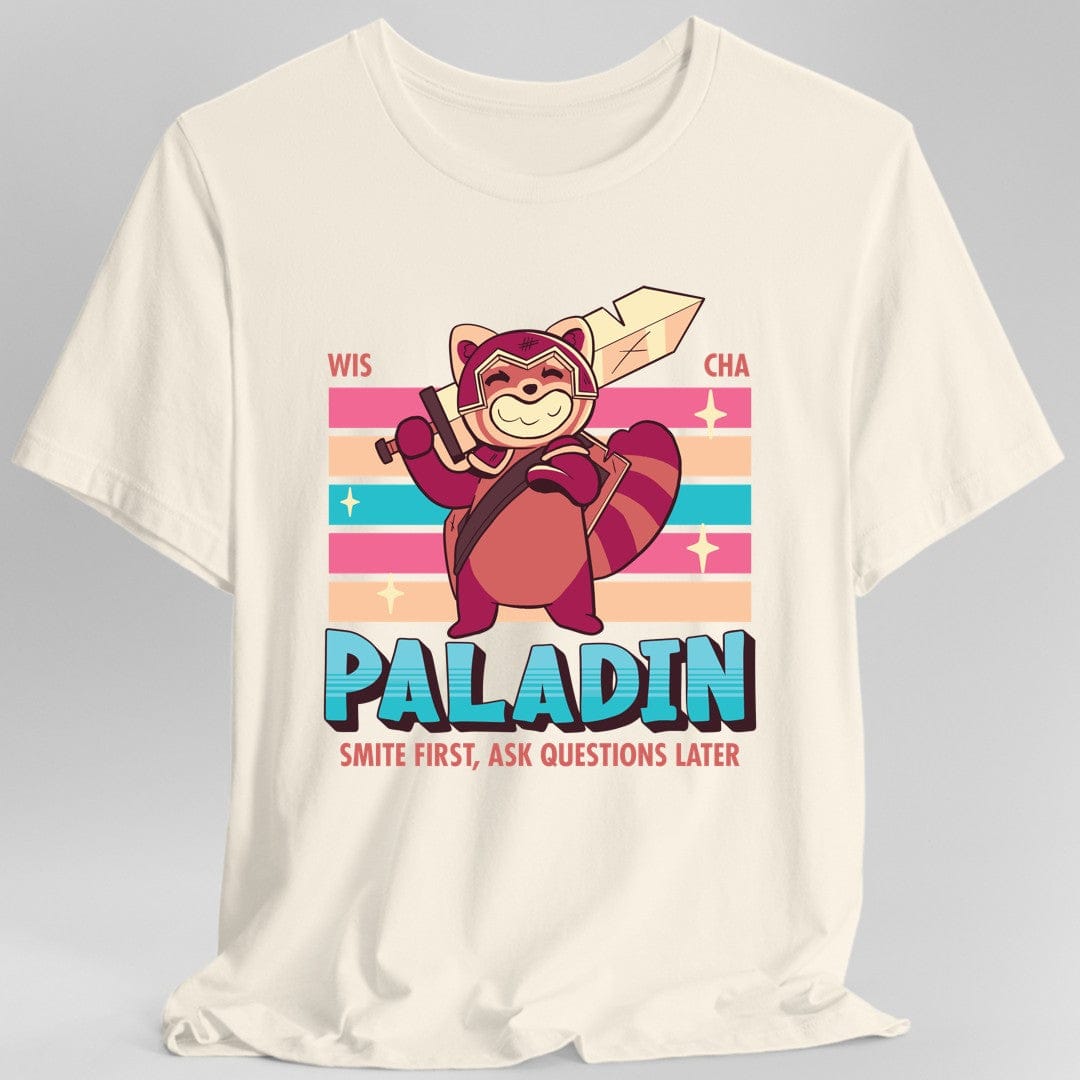 Printify T-Shirt Natural / S DnD Paladin Shirt - D&D Kawaii Class T-shirt