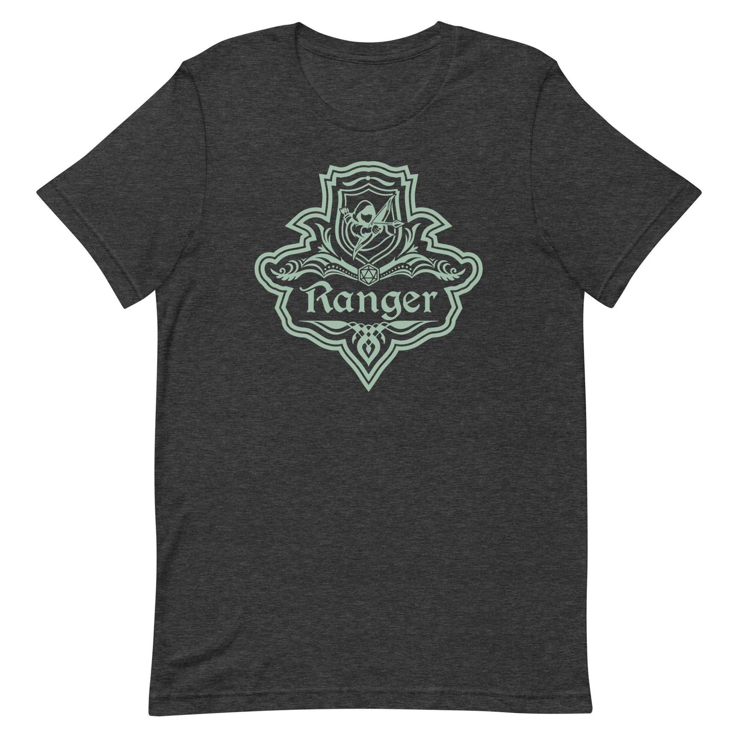 Printify T-Shirt Dark Grey Heather / S DnD Ranger Class Emblem T-Shirt