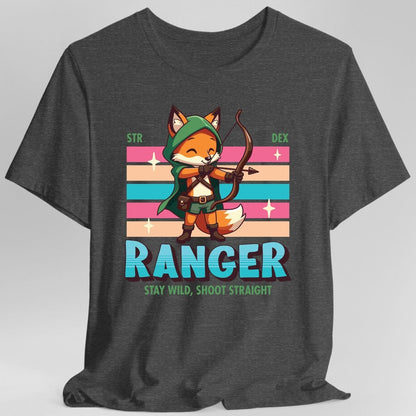 Printify T-Shirt Dark Heather / S DnD Ranger Shirt - D&D Kawaii Class T-shirt