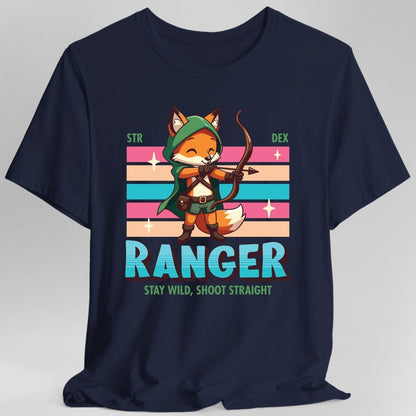 Printify T-Shirt Navy / S DnD Ranger Shirt - D&D Kawaii Class T-shirt