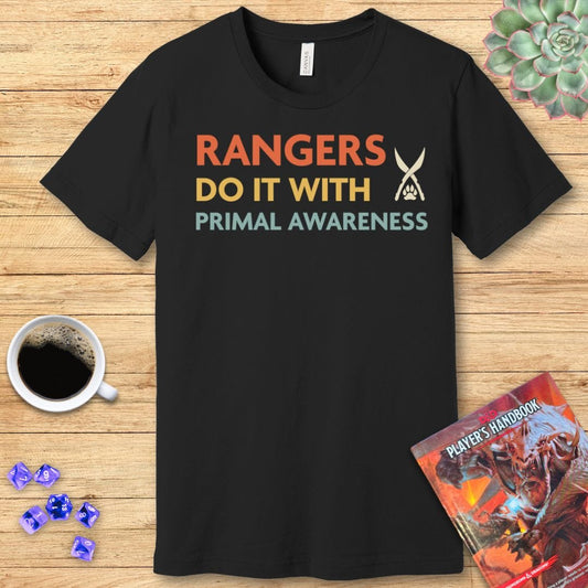 Printify T-Shirt DnD Rangers Do It With Primal Awareness Shirt